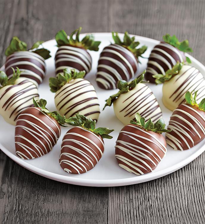 Belgian Double-Dipped Chocolate-Covered Strawberries - 12 pieces